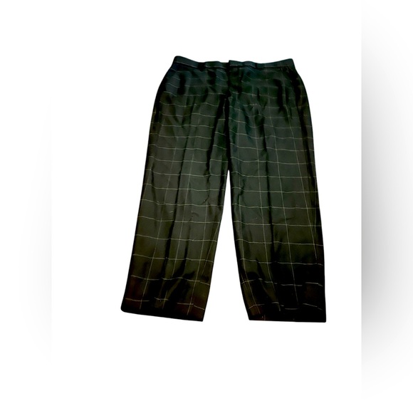 Banana Republic size 10L Avery pant, Windowpane print blue and white - Picture 1 of 5